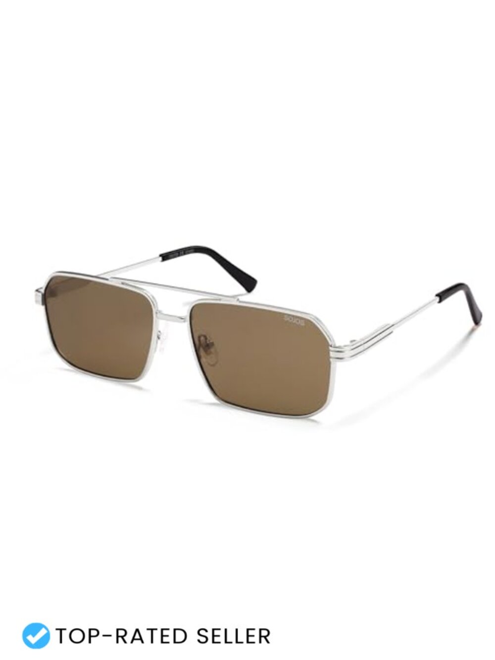 Retro Polarized Square Sunglasses for Women Men Metal Frame UV Protection